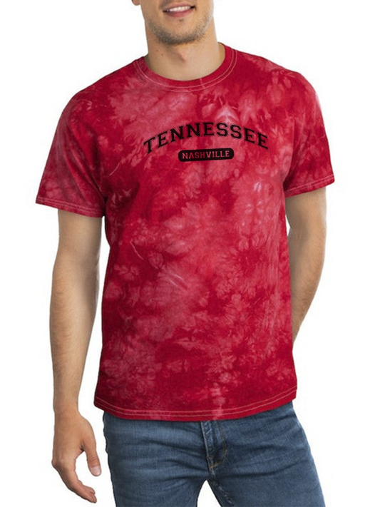 Tennessee Nashville Tie Dye Tee -SmartPrintsInk Designs