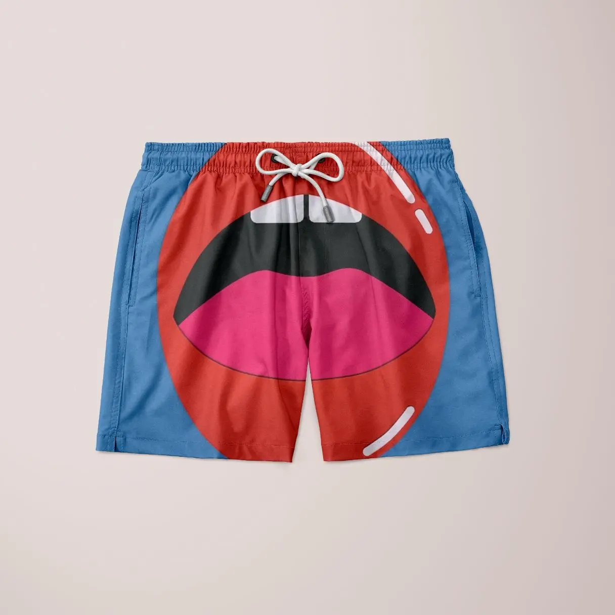 Red Lips Beauty Shorts