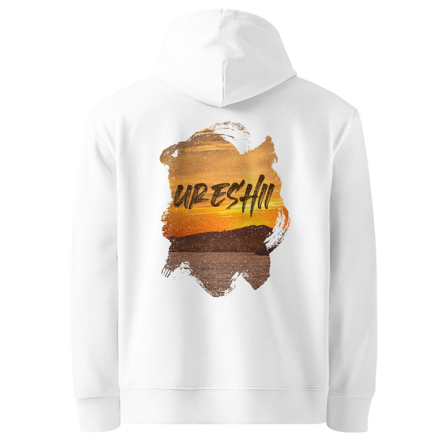 Ureshii Organic Cotton Hoodie – Unisex Sunset Happiness Design | GOTS Certified Eco-Friendly