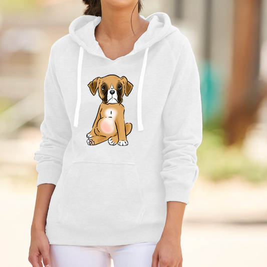 Choose your cartoon breed White Hooded Sweatshirt