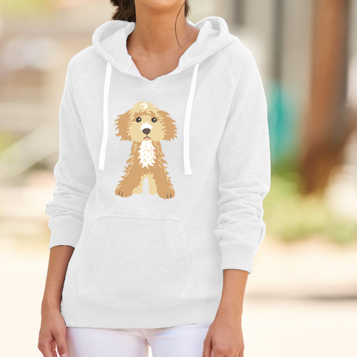 Choose your cartoon breed White Hooded Sweatshirt