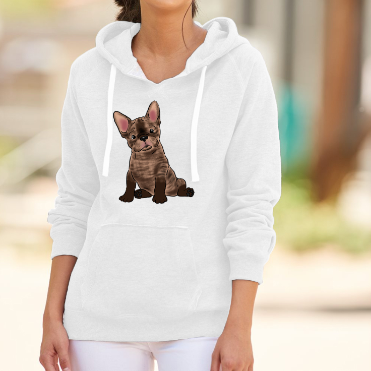 Choose your cartoon breed White Hooded Sweatshirt