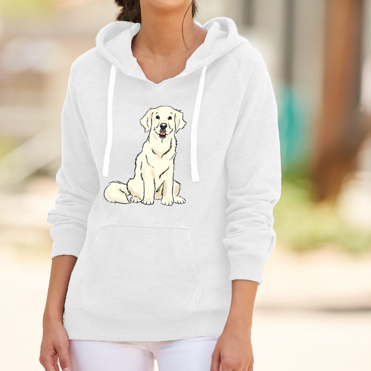 Choose your cartoon breed White Hooded Sweatshirt